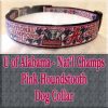 University of Alabama National Football Champions Pink Houndstooth Designer Dog Collar Product Image No3