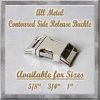 All Metal Contoured Side Release Buckle