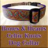 Gold Bones and Hearts Celtic Knots Designer Dog Collar Product Image No1