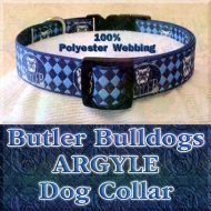 Butler University Bulldogs Herringbone Polyester Webbing Designer Dog Collar Product Image No1