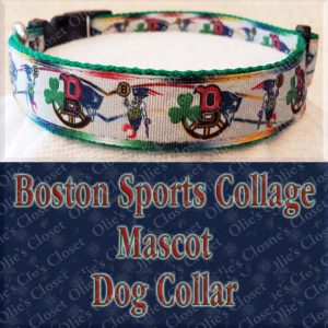 Boston Sports Collage Mascot Designer Dog Collar Product Image No1