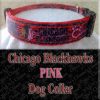 Chicago Blackhawks PINK Dog Collar Product Image No1