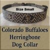 Colorado Buffaloes Herringbone SMALL Dog Collar Product Image No1