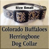 Colorado Buffaloes Herringbone SMALL Dog Collar Product Image No2