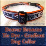 Denver Broncos Tie Dye Gradient Dog Collar Product Image No1