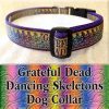 Grateful Dead Dancing Skeletons Designer Dog Collar Product Image No3