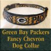 Green Bay Packers Fancy Chevron Dog Collar Product Image No1