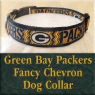 Green Bay Packers Fancy Chevron Dog Collar Product Image No1