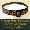 Green Bay Packers Fancy Chevron Dog Collar Product Image No2