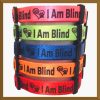 I Am Blind Neon Polyester Webbing Designer Dog Collar Product Image No4