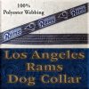 LA Los Angeles Rams Football Polyester Webbing Designer Dog Collar Product Image No1