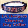 Los Angeles LA Dodgers Chevron Dog Collar Product Image No1
