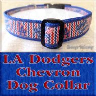 Los Angeles LA Dodgers Chevron Dog Collar Product Image No2