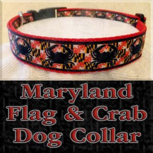 Maryland Flag Crab Designer Dog Collar Product Image No3