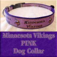 Minnesota Vikings PINK Dog Collar Product Image No2