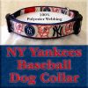 NY New York Yankees Baseball Polyester Webbing Designer Dog Collar Product Image No4