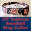 NY New York Yankees Baseball Polyester Webbing Designer Dog Collar Product Image No3