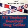 NY New York Yankees Baseball Polyester Webbing Designer Dog Collar Product Image No2