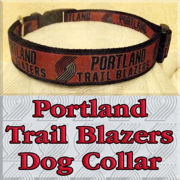 Portland Trail Blazers Designer Dog Collar Product Image No1