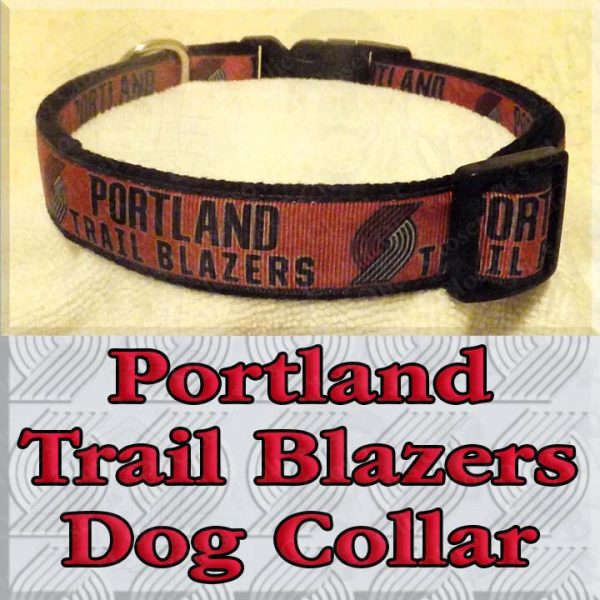 Portland Trail Blazers Designer Dog Collar Product Image No2