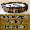 Purdue University Boilermakers Argyle Polyester Webbing Designer Dog Collar Product Image No3