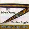Purdue University Boilermakers Argyle Polyester Webbing Designer Dog Collar Product Image No2
