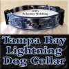 Tampa Bay Lightning Bolts NHL Ice Hockey Polyester Webbing Designer Dog Collar Product Image No1