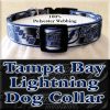 Tampa Bay Lightning Bolts NHL Ice Hockey Polyester Webbing Designer Dog Collar Product Image No2