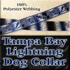 Tampa Bay Lightning Bolts NHL Ice Hockey Polyester Webbing Designer Dog Collar Product Image No4