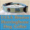 UCLA University of California Los Angeles Bruins Herringbone Polyester Webbing Designer Dog Collar Product Image No3