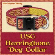 USC Herringbone Designer Dog Collar Product Image No1