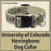 University of Colorado Buffaloes Herringbone Polyester Webbing Dog Collar Product Image No1
