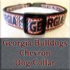 University of Georgia Bulldogs CHEVRON Dog Collar Product Image No1