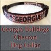 University of Georgia Bulldogs CHEVRON Dog Collar Product Image No2