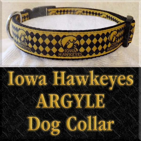 University of Iowa Hawkeyes ARGYLE Dog Collar Product Image No2