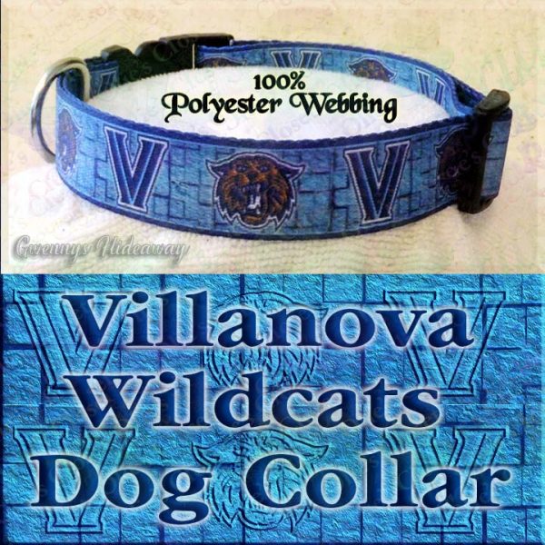 Villanova University Wildcats Polyester Webbing Designer Dog Collar Product Image No3