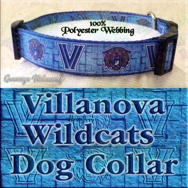 Villanova University Wildcats Polyester Webbing Designer Dog Collar Product Image No2