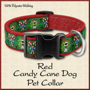 RED 2021 Candy Cane Dog Xmas Christmas Holiday Pet Collar Product Image No1