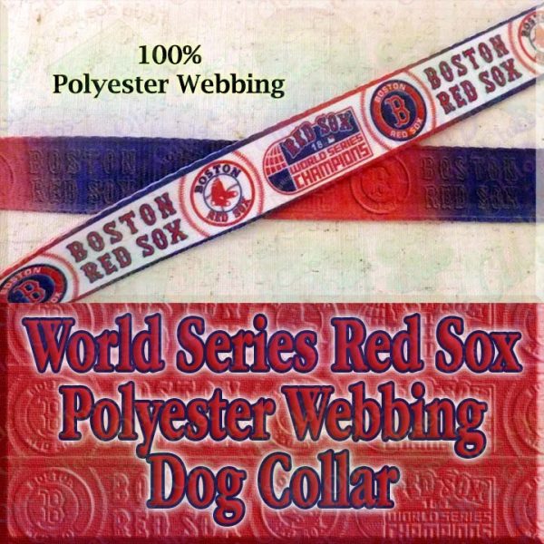 World Series Boston Red Sox Designer Dog Collar Product Image No1