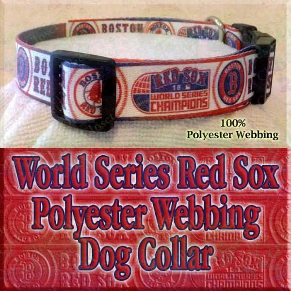 World Series Boston Red Sox Designer Dog Collar Product Image No4