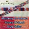 House Divided Alabama vs Auburn Designer Polyester Webbing Dog Collar Product Image No2