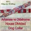House Divided Arkansas vs Oklahoma Designer Polyester Webbing Dog Collar Product Image No1