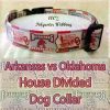 House Divided Arkansas vs Oklahoma Designer Polyester Webbing Dog Collar Product Image No2