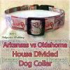 House Divided Arkansas vs Oklahoma Designer Polyester Webbing Dog Collar Product Image No3