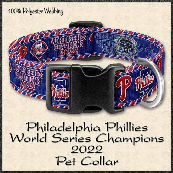 Philadelphia Phillies World Series Champions 2022 MLB Pet Collar Product Image No1
