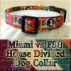 University of Miami Hurricanes vs Florida State University Seminoles House Divided Designer Dog Collar Product Image No3