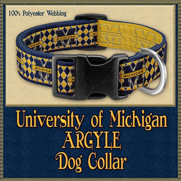 Michigan ARGYLE Designer Dog Collar Product Image No1