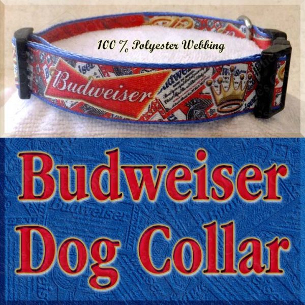 Budweiser Beer Designer Dog Collar Product Image No4