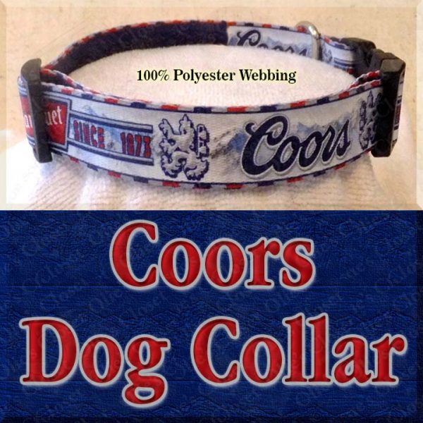 Coors Beer Mountain Brewed Designer Dog Collar Product Image No5