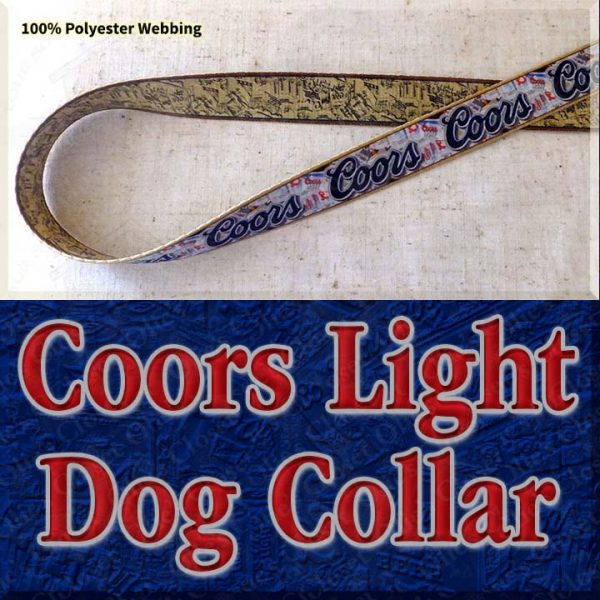 Coors Light Beer Designer Dog Collar Product Image No1